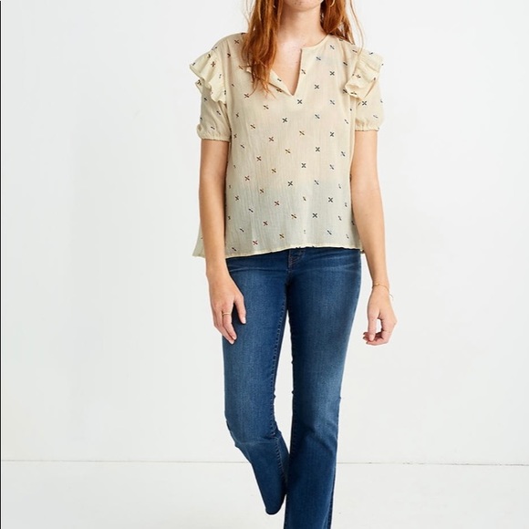 Madewell Embroidered Gazebo Top size XL - Picture 2 of 6